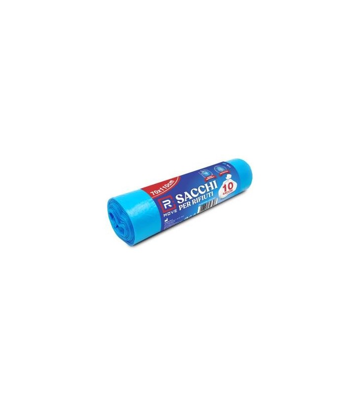 RMove 1Rotolo da 10 Sacchi Rifiuti 70x110cm Blu