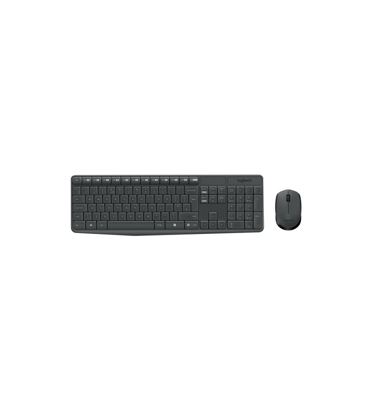 LOGITECH KIT TASTIERA+MOUSE WIRELESS USB NERO MK235 920-007913