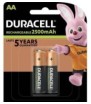 (1 Confezione) Duracell Ricar. Batterie 2pz Stilo 2500mAh HR6 DX1500 AA