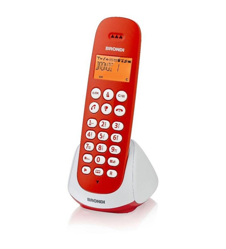 Telefono Cordless Brondi Adara Rosso/Bianco